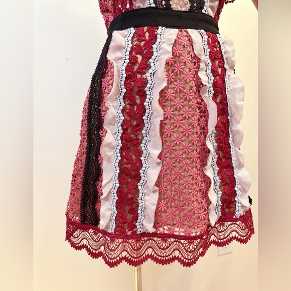 Self-Portrait Panelled Bellis Lace Trim Mini Dress (100% Authentic) - Picture 7 of 16